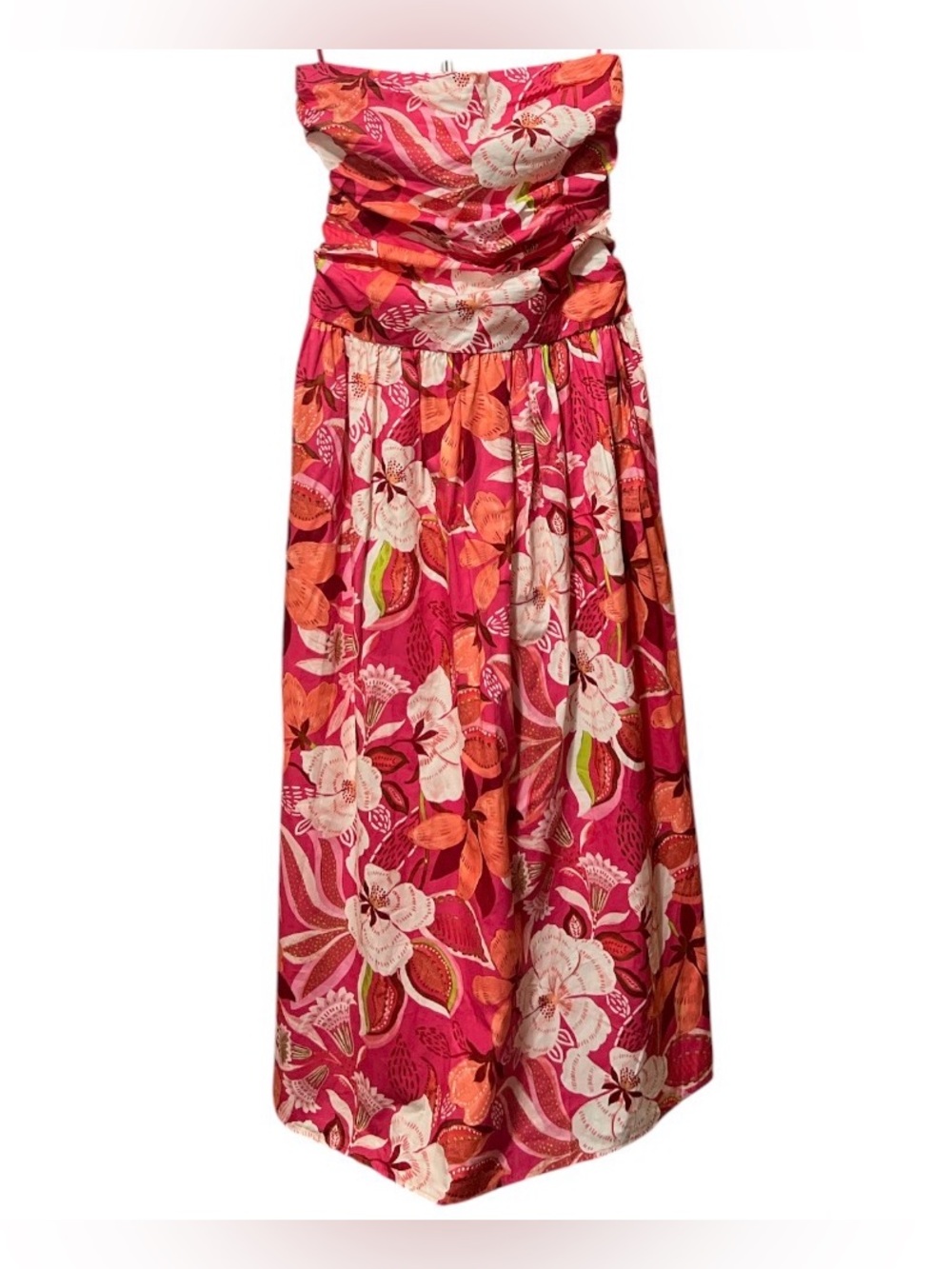 🆕 BAND OF THE FREE Strapless Floral Cotton Dress with Pockets